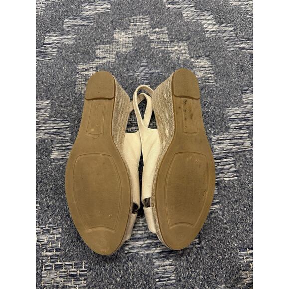 VISCATA Barcelona Canvas High Heel Wedge Sandals EU41/US10?? Open Toe Espadille - Picture 7 of 10